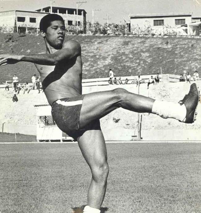 Dario em treino do Atltico na Vila Olmpica em 1971, ano do ttulo brasileiro