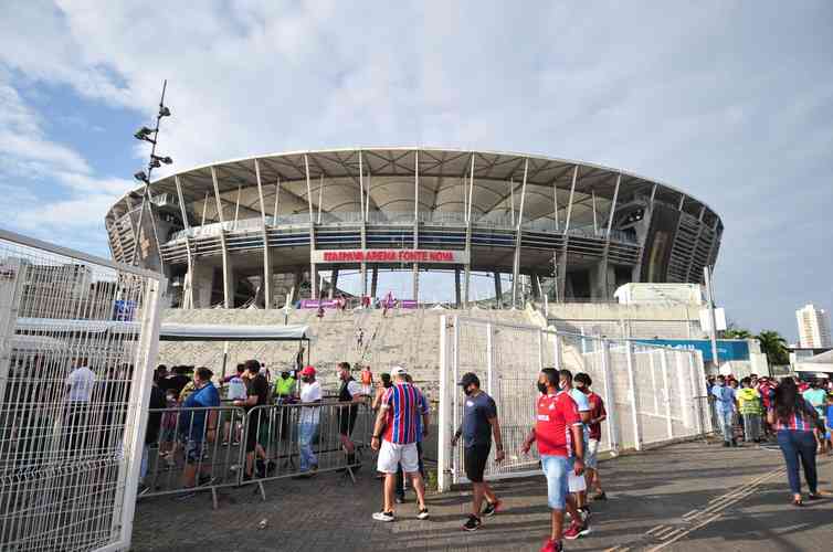 Fotos da Fonte Nova, em Salvador, antes do duelo entre Bahia e Atlético pelo Campeonato Brasileiro