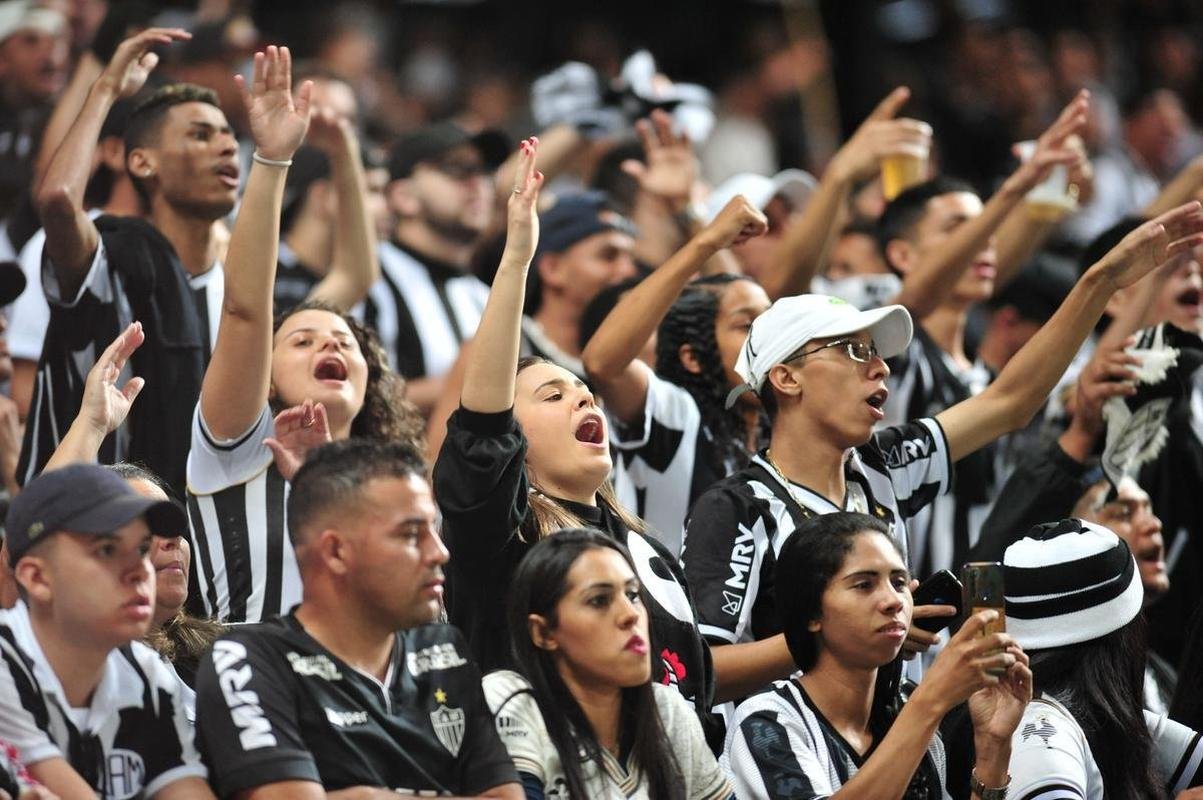 Fotos da torcida do Atltico, no Mineiro, durante a partida de ida das oitavas de final da Copa do Brasil, contra o Flamengo (22/6/2022)