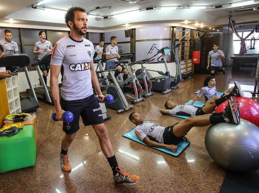 Antes de retornar a Belo Horizonte, o elenco alvinegro fez trabalho regenerativo na academia de um hotel