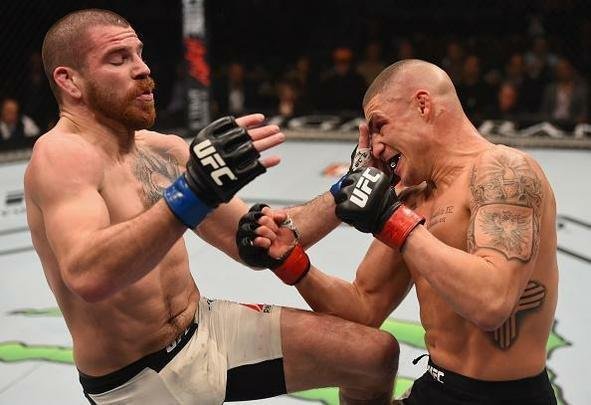 UFC 196, em Las Vegas - Jim Miller e Diego Sanchez em luta movimentada