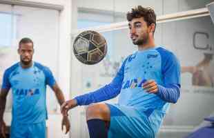 Imagens do treino do Cruzeiro nesta segunda-feira, 27/08. Mano Menezes no permitiu o acesso dos jornalistas, mas clube divulgou fotos da atividade na academia da Toca da Raposa II