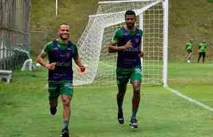 Fotos do treino do Amrica nesta sexta-feira (19), no CT Lanna Drumond, antes de viajar ao Rio de Janeiro para enfrentar o Fluminense