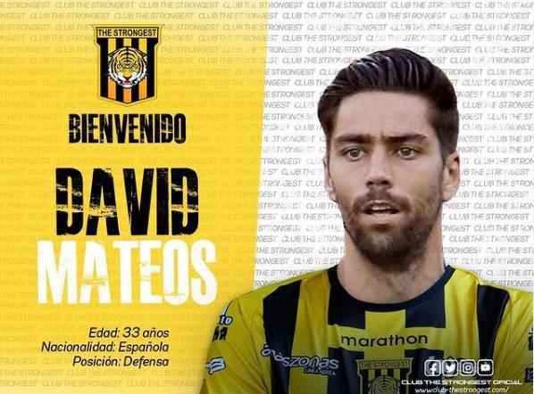 David Mateos, zagueiro (The Strongest, da Bolívia)