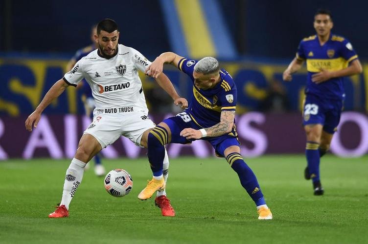 Fotos do jogo entre Boca Juniors e Atlético, na Bombonera, em Buenos Aires, pela ida das oitavas de final da Copa Libertadores de 2021