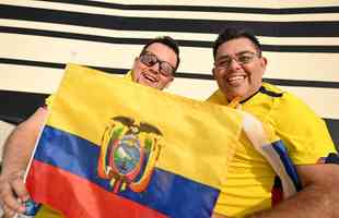 Torcedores do Equador no jogo de abertura da Copa do Mundo