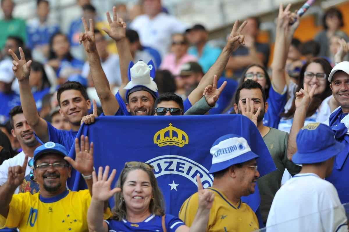 Torcedores de Cruzeiro e Botafogo, no Mineiro, em duelo pela 19 rodada do Brasileiro