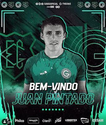 O Goiás anunciou a contratação do lateral-direito Juan Pintado, que estava no Juventus de Las Piedras, do Uruguai