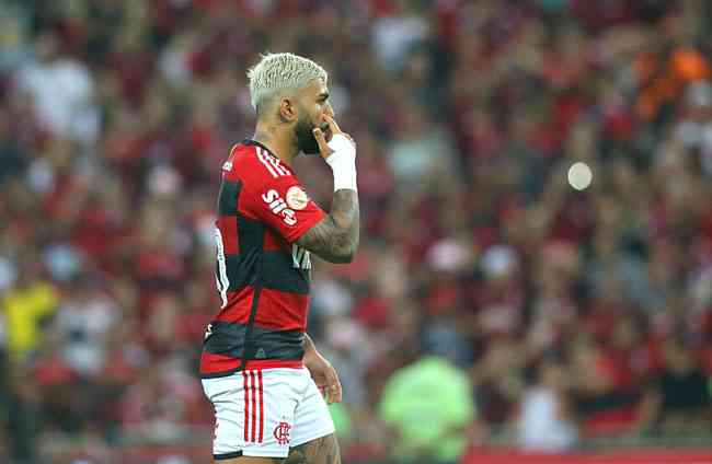 Gabigol durante o ltimo jogo do Flamengo diante do Cruzeiro