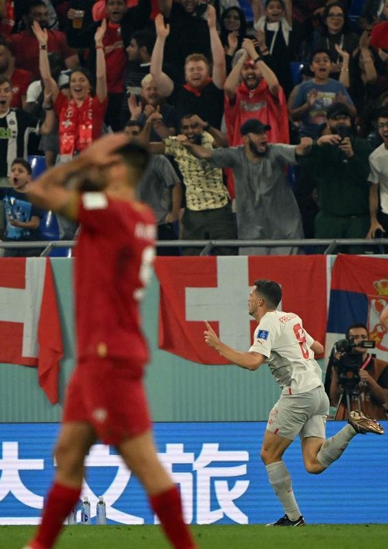 Srvia e Sua se enfrentaram pela 3 rodada do Grupo G da Copa do Mundo do Catar, no estdio 974, em Doha