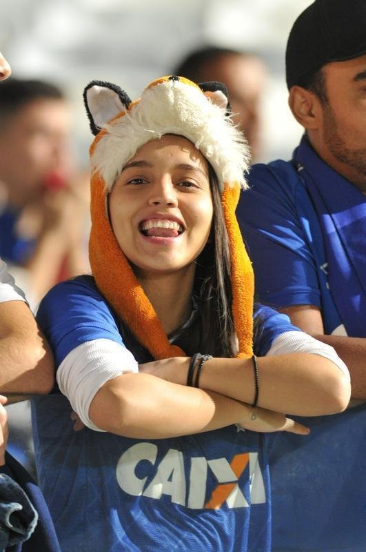 Torcida do Cruzeiro no duelo desta tera, no Mineiro, contra o Racing, pela Libertadores