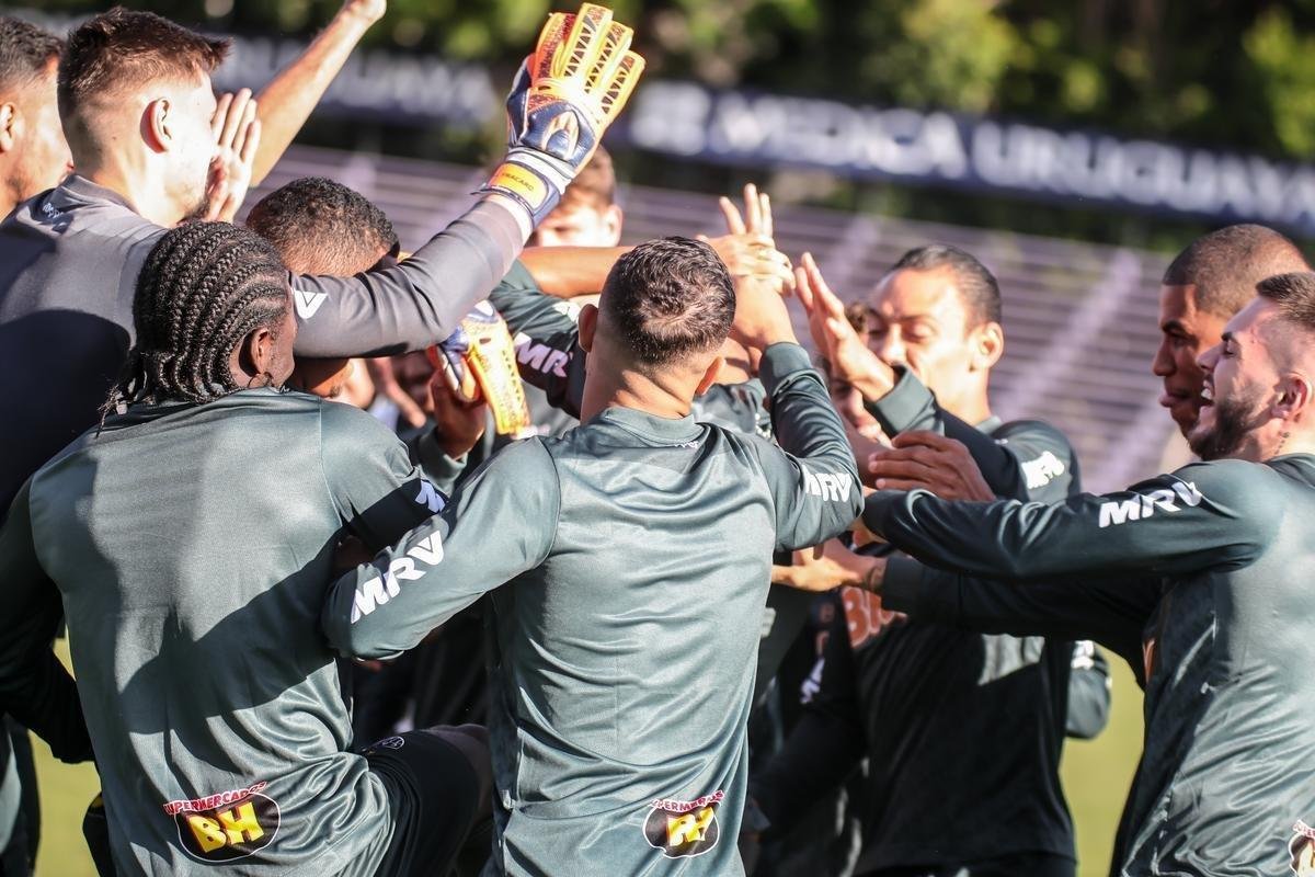 Veja fotos do ltimo treino do Atltico antes do jogo contra o Nacional-URU