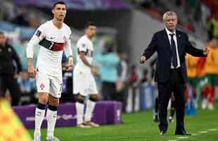 As reaes de Cristiano Ronaldo no banco e durante o jogo contra Marrocos pelas quartas de final da Copa do Mundo