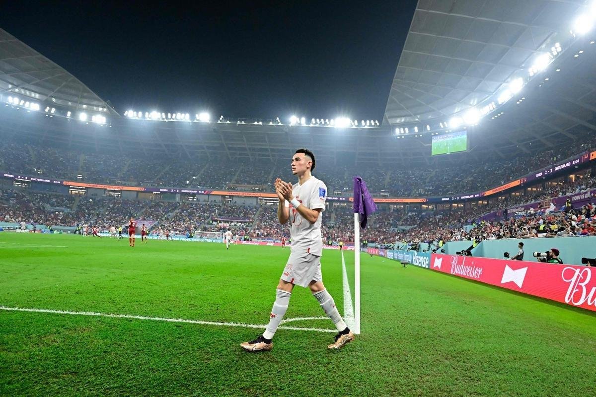 Srvia e Sua se enfrentaram pela 3 rodada do Grupo G da Copa do Mundo do Catar, no estdio 974, em Doha