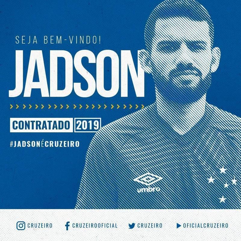 O Cruzeiro anunciou a contratao do volante Jadson, ex-Fluminense. O jogador de 25 anos assinou por trs temporadas