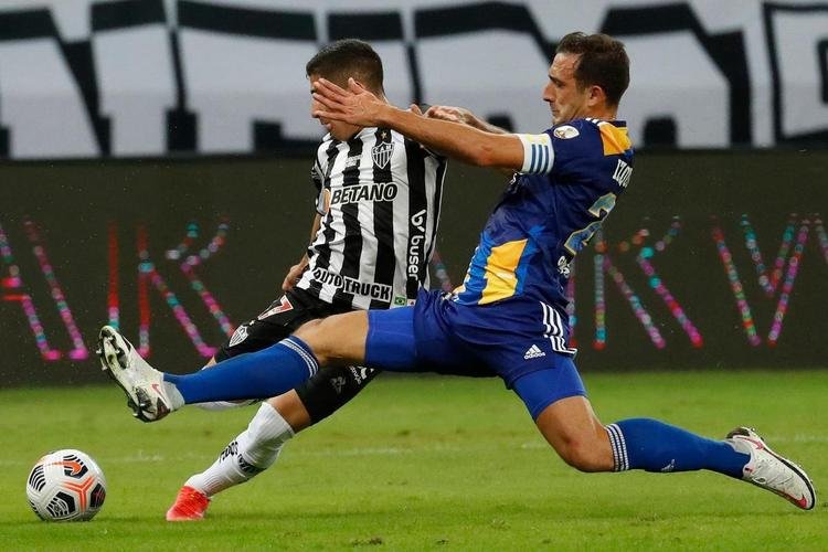Fotos do jogo entre Atltico e Boca Juniors, no Mineiro, em Belo Horizonte, pela volta das oitavas de final da Copa Libertadores 2021