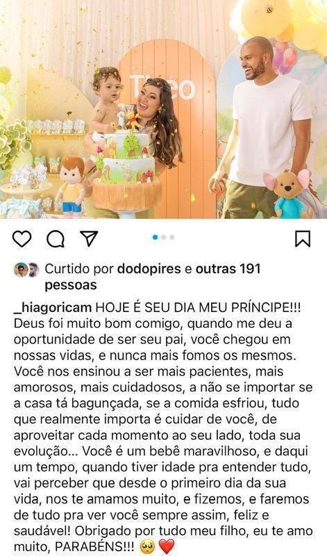 Zagueiro Hiago com a famlia.