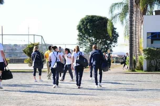 Imagens do treinamento da Seleo Francesa na Toca da Raposa II, em Belo Horizonte