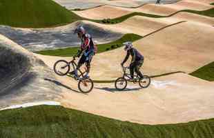 Localizado dentro do Parque Radical, em Deodoro, a pista de BMX tem percurso entre 300m e 400m