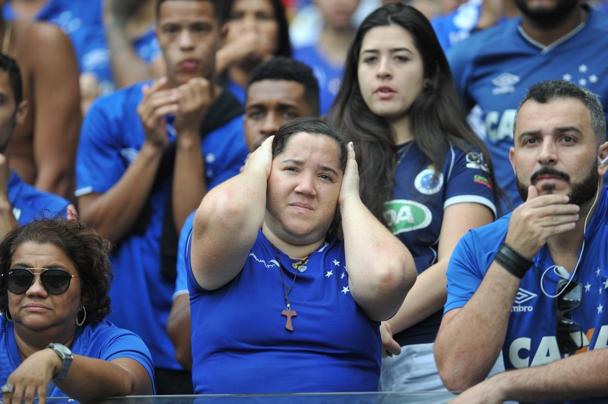 Desespero da torcida do Cruzeiro com o gol do Palmeiras no Mineiro, marcado por Z Rafael