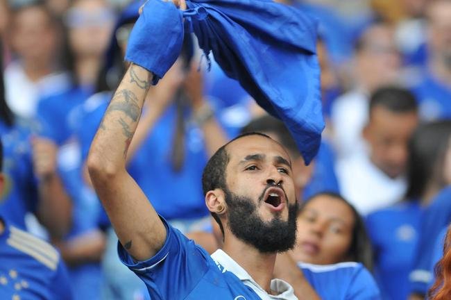 Fotos da torcida do Cruzeiro no duelo contra o Novorizontino, neste domingo (17), no Mineiro, em Belo Horizonte. Jogo  vlido pela 18 rodada da Srie B do Campeonato Brasileiro.