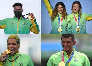 Ítalo Ferreria, Martine Gral e Kahena Kunze, Ana Marcela Cunha e Isaquias Queiroz mostraram liderança e foram recompensados com medalhas douradas