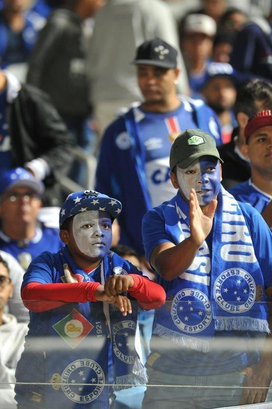 Torcida do Cruzeiro no duelo desta tera, no Mineiro, contra o Racing, pela Libertadores