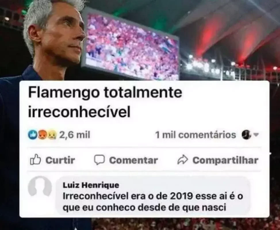 Flamengo virou piada nas redes sociais 