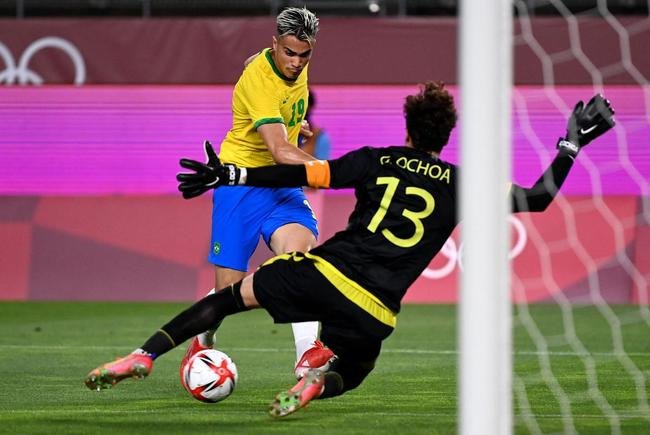 Fotos da vit�ria do Brasil sobre o M�xico, na semifinal do futebol masculino