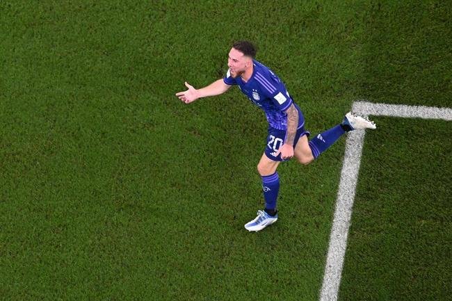 Alexis Mac Allister marcou o primeiro gol da Argentina sobre a Polnia no Estdio 974, em duelo pelo Grupo C da Copa do Mundo