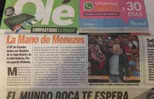 Destaques do jornais argentinos para o jogo entre Boca Juniors e Cruzeiro