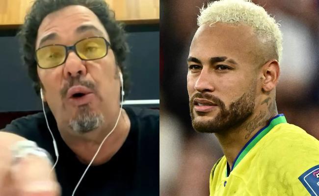 Casagrande, comentarista e colunista, e Neymar, atacante da Seleo Brasileira