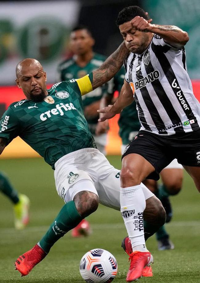 Fotos do jogo de ida da semifinal da Copa Libertadores de 2021, entre Palmeiras e Atltico, no Allianz Parque, em So Paulo