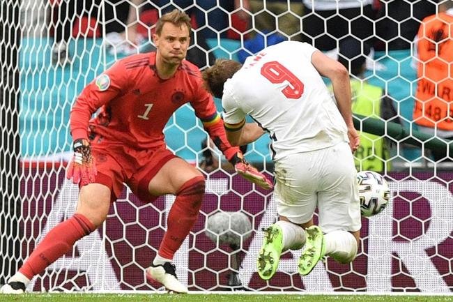 Fotos do gol de Harry Kane, da Inglaterra, sobre a Alemanha, em Wembley. Ingleses venceram por 2 a 0 e avan�aram �s quartas de final da Eurocopa