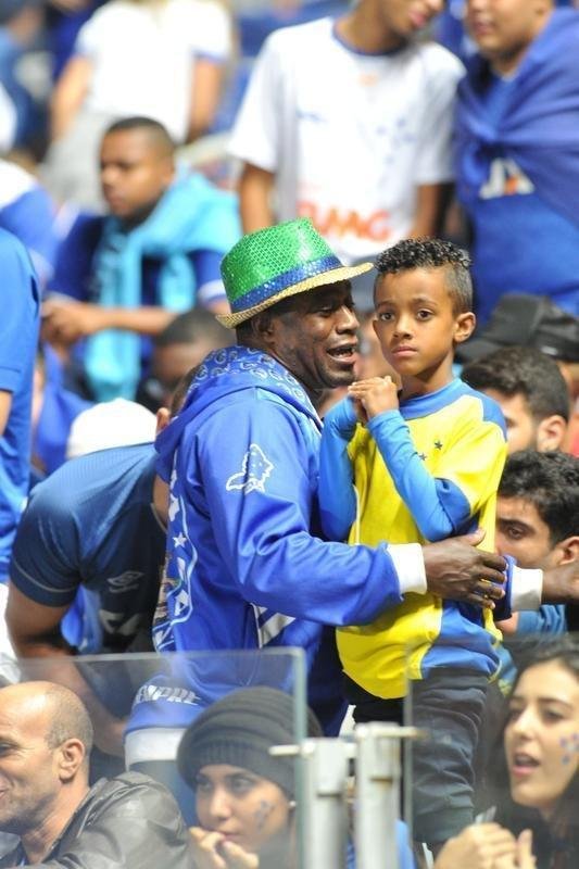 Torcida do Cruzeiro no duelo desta tera, no Mineiro, contra o Racing, pela Libertadores