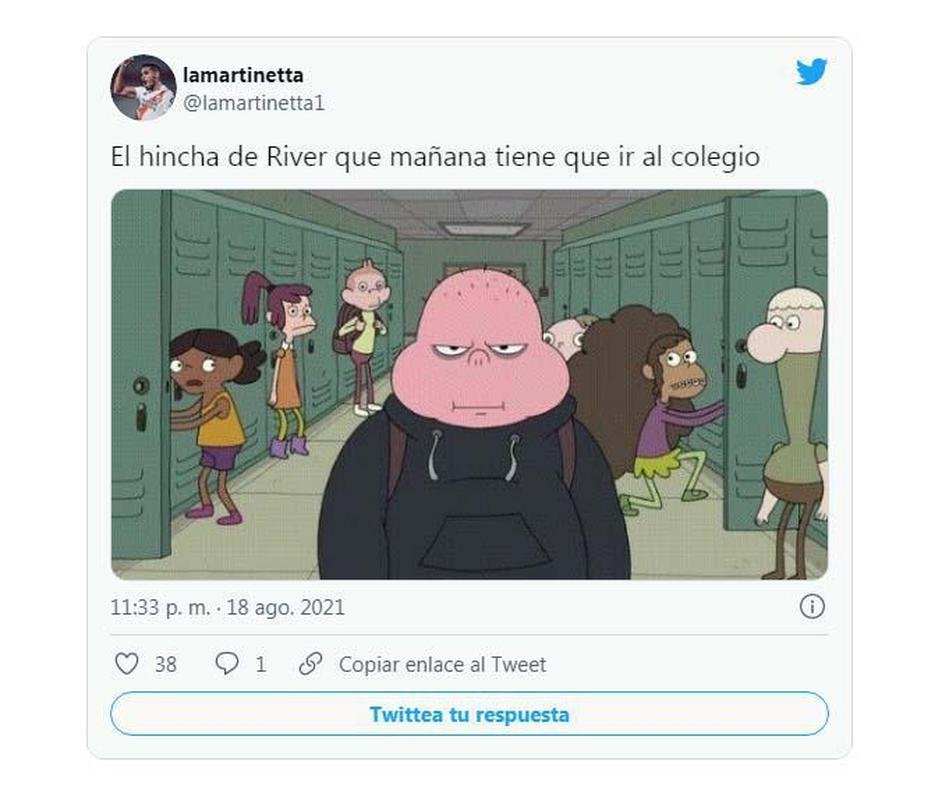 'O torcedor do River que amanh tem que ir ao colgio'