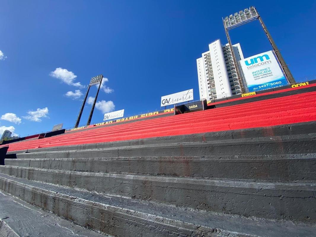 Ainda sem poder receber a torcida rubro-negra por conta da pandemia do coronavrus, clube remodela o Adelmar da Costa Carvalho para a competio