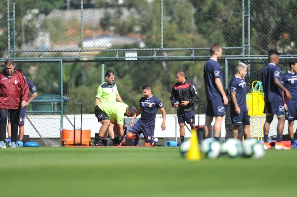 Imagens do treino da Venezuela em Belo Horizonte