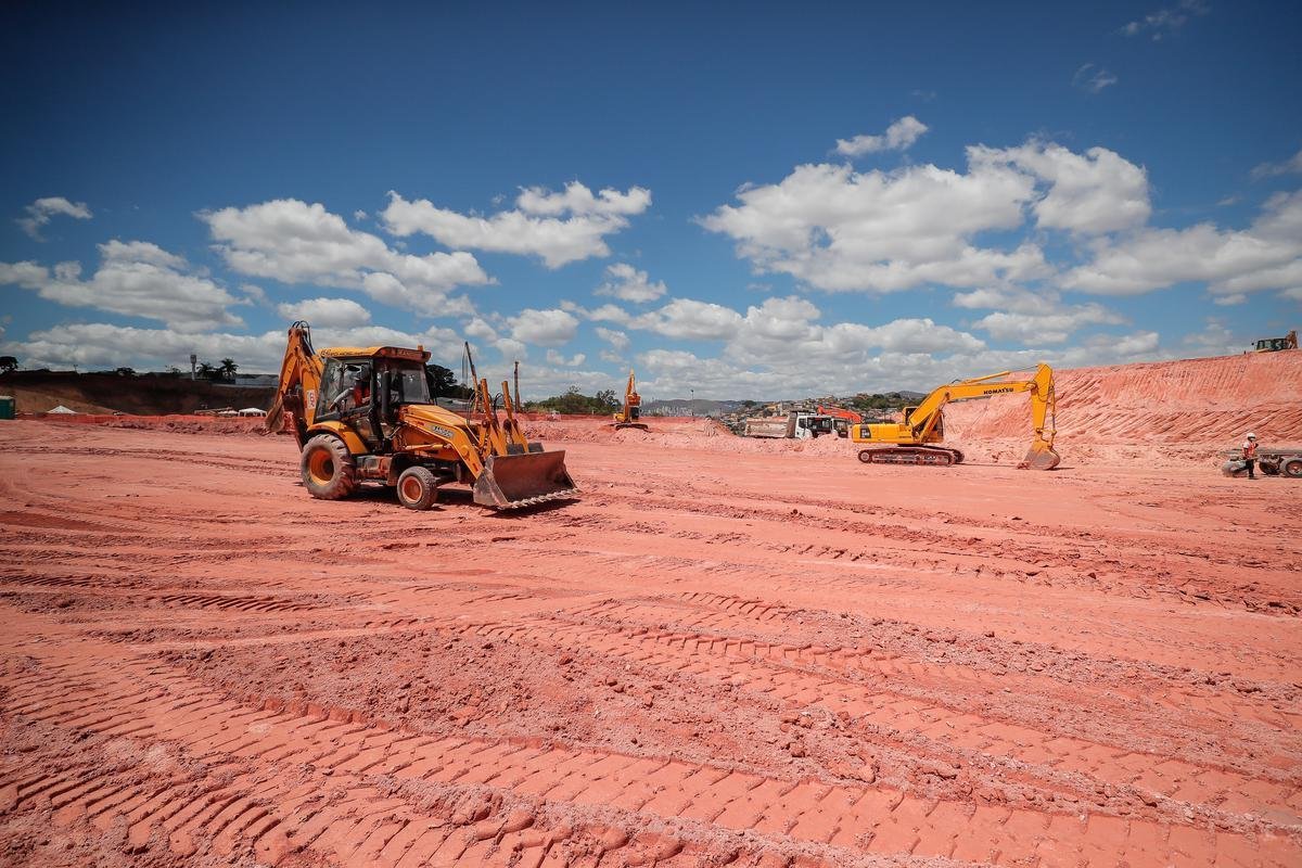 Atlético divulgou novas fotos das obras da Arena MRV