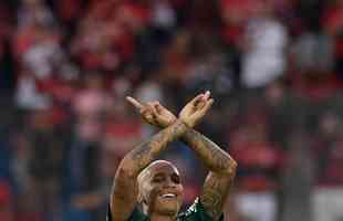 Final da Libertadores: fotos do gol de Deyverson, para o Palmeiras, na prorrogao