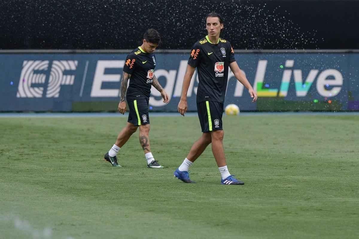 Treino da Seleo Brasileira no Engenho, no Rio de Janeiro, visando ao Jogo da Amizade
