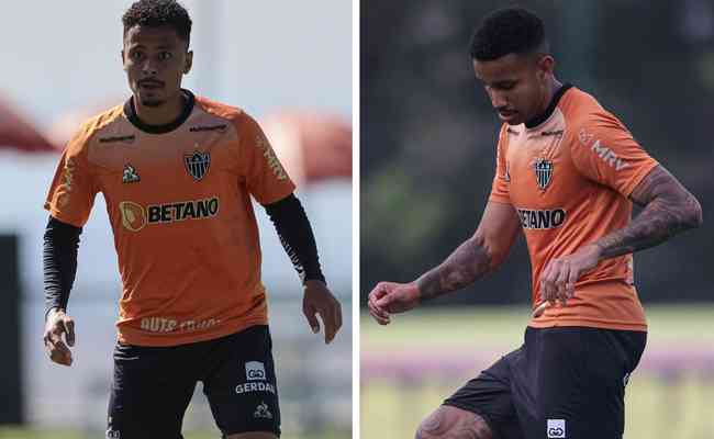 Volantes Allan (esq.) e Jair (dir.) devem voltar ao time titular do Atlético contra o Flamengo