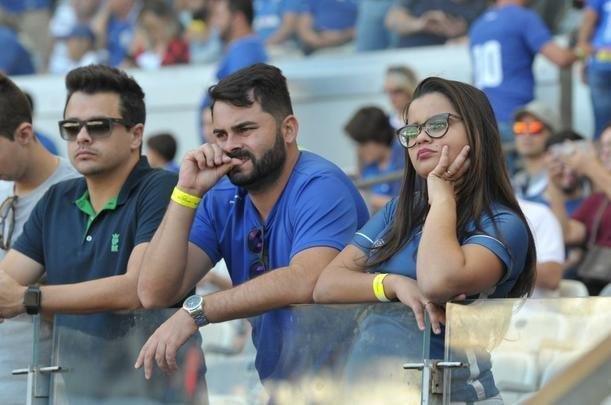 Imagens das torcidas de Cruzeiro e So Paulo no Mineiro