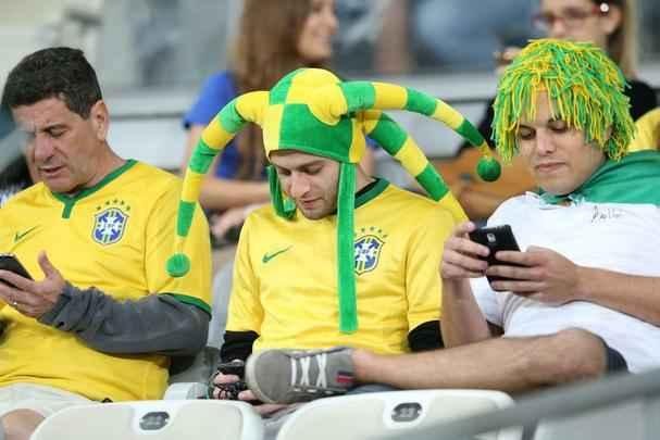 Torcedores no Mineiro durante jogo entre Brasil e Austrlia pelos Jogos Olmpicos do Rio