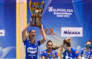 Festa do Minas com a conquista do tetra da Superliga Feminina e premiao dos melhores do torneio edio 2020/2021