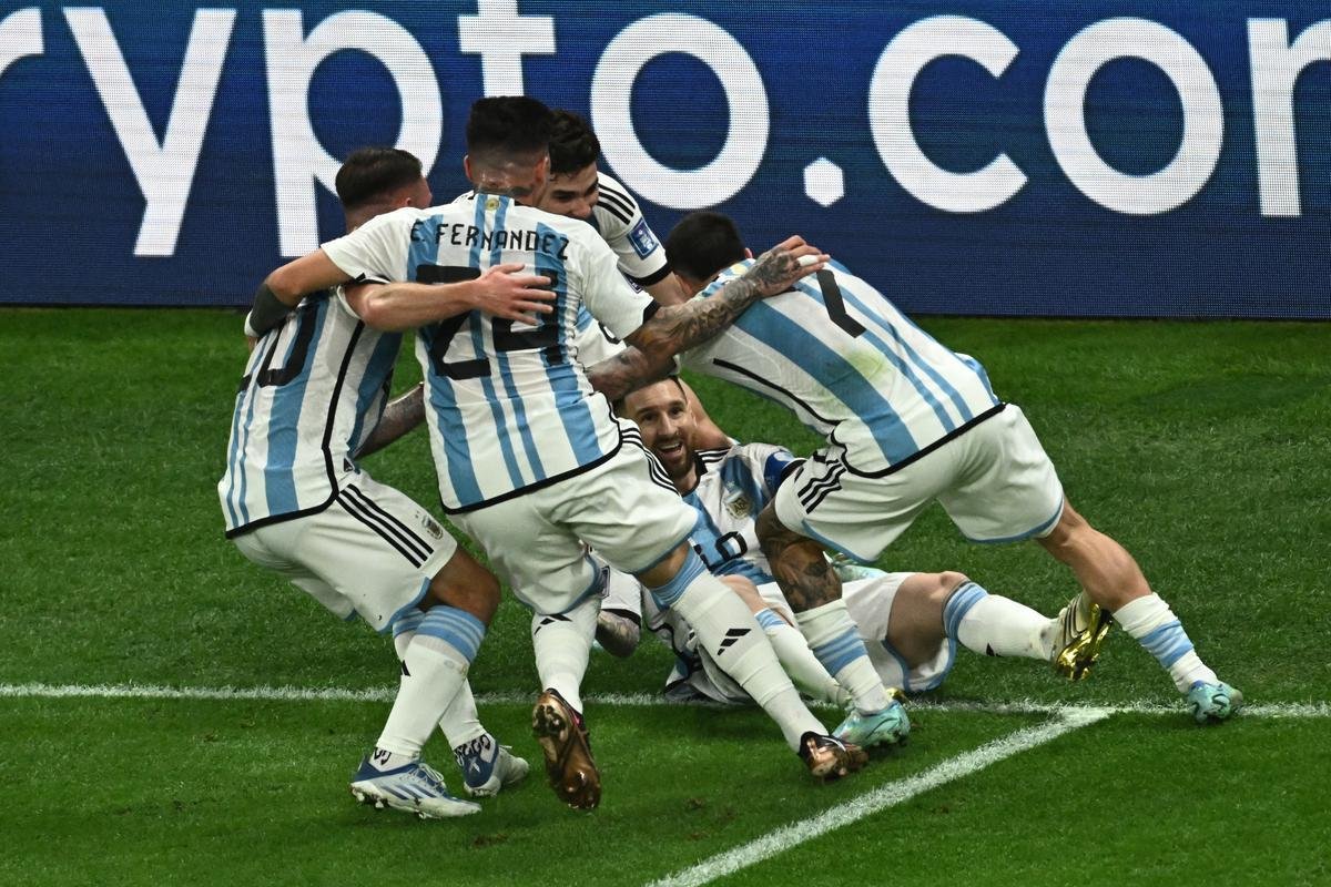 As melhores imagens da final da Copa do Mundo entre Argentina e Frana, no Estdio Icnico de Lusail, no Catar