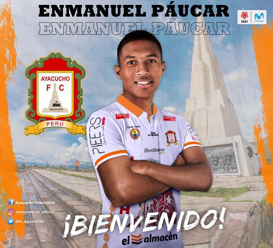 Enmanuel Páucar, meio-campista (Ayacucho, do Peru)