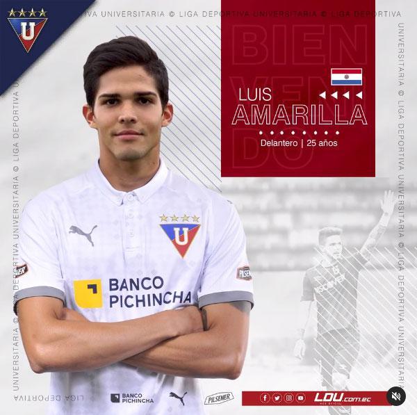 Luis Amarilla, atacante (LDU, do Equador)