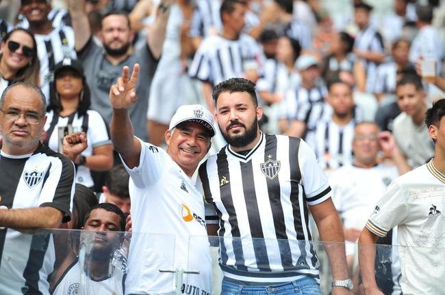 Torcida do Atltico no jogo de ida da final da Copa do Brasil de 2021, contra o Athletico-PR, no Mineiro, em BH