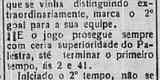 Na sequência, o 'Diário de Minas' relata os outros dois 'goals' do Palestra, marcados por Attílio e Nani. Há ainda críticas à linha de ataque do Athletico, classificada como 'medíocre'.